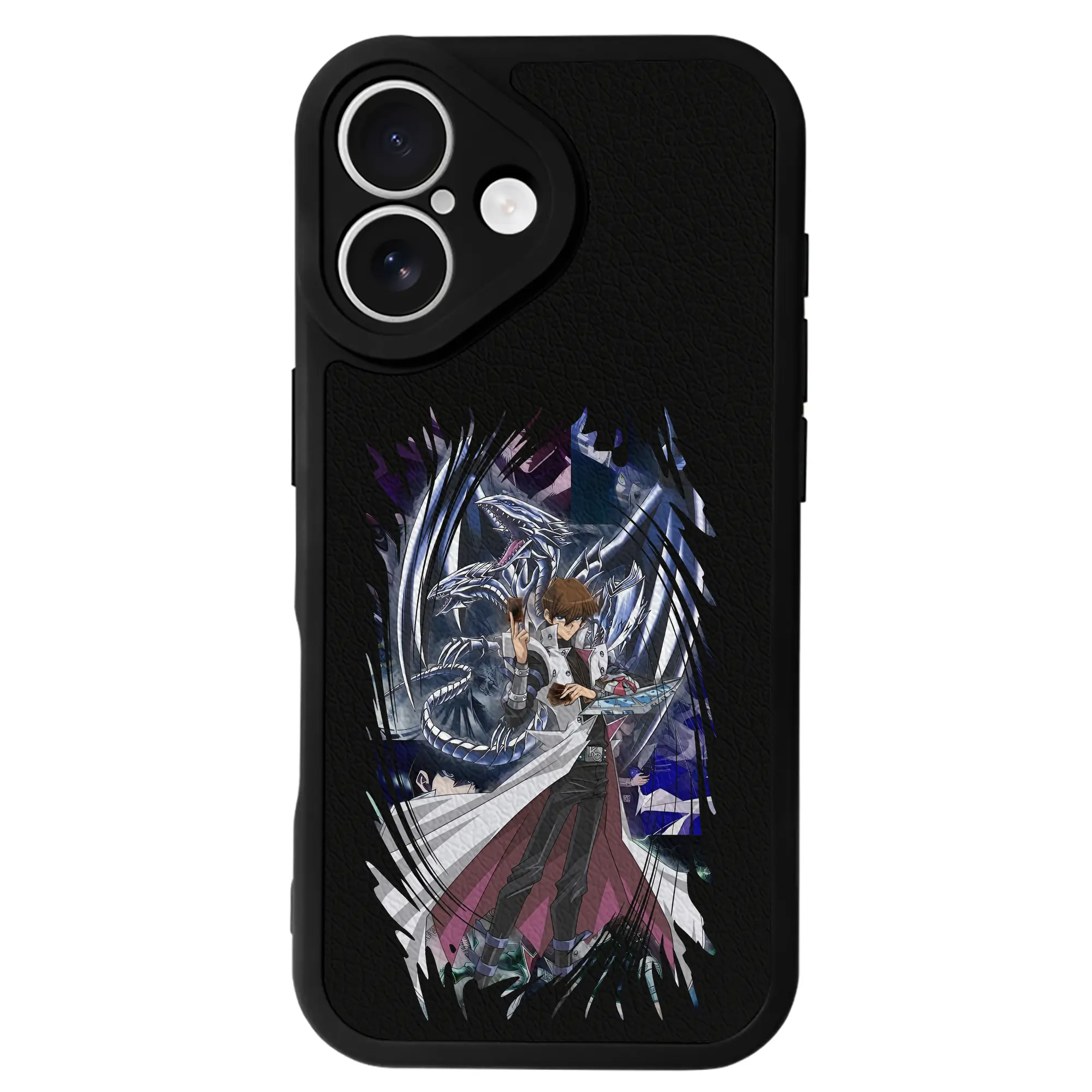 遊☆戯☆王 グッズ,海馬瀬人 - IPhone 16シリーズ対応 ・ シリコンスマホケース ・ レザー調 ・ 高精度フィット ・ 耐衝撃 ・ ワイヤレス充電対応 ・ 精密カット